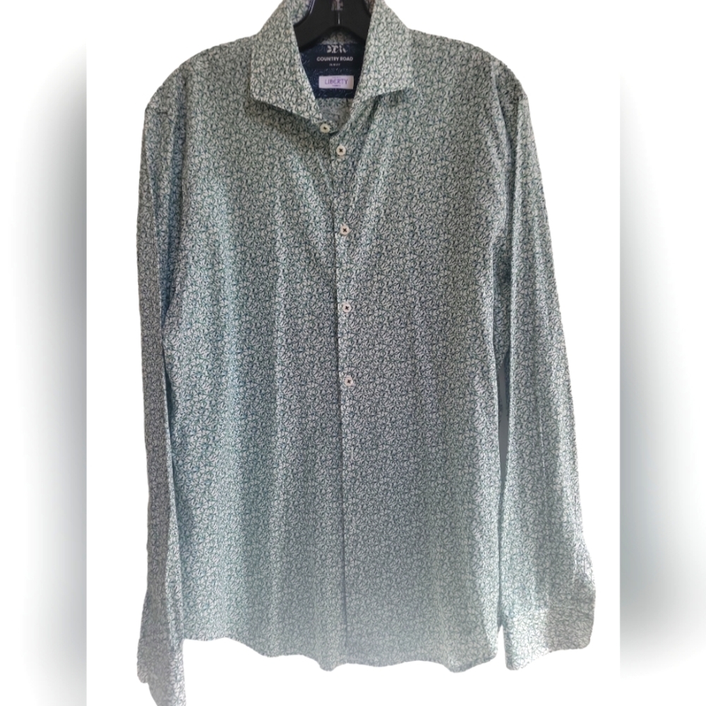 Country Road Liberty London Fabric Slim Fit Button Front Shirt L